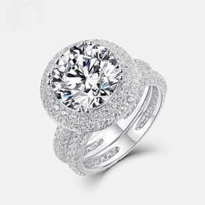 Anéis de Moissanite de Luxo para Homens e Mulheres em Prata Esterlina 925 com Configuração Invisível Certificados pela GRA para Casamentos - Product Image 2