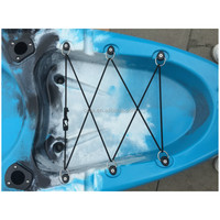 Kayak et bateau gonflables en plastique de 4 m du fabricant avec coque en HDPE, accessoires de pagaie pour kayak, canoë, pêche et sports nautiques