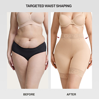 Waistdear OEM ODM Shorty sculptant High Colombianas, rehausseur de fesses, contrôle du ventre, rehausseur de hanches, entrejambe zippé, 6 baleines, triple couche
