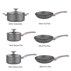 Idées 2020 — ensemble d'ustensiles de cuisine antiadhésifs en aluminium, casseroles et poê<span class=keywords><strong>les</strong></span> personnalisées, nouveau produit - Product Image 1