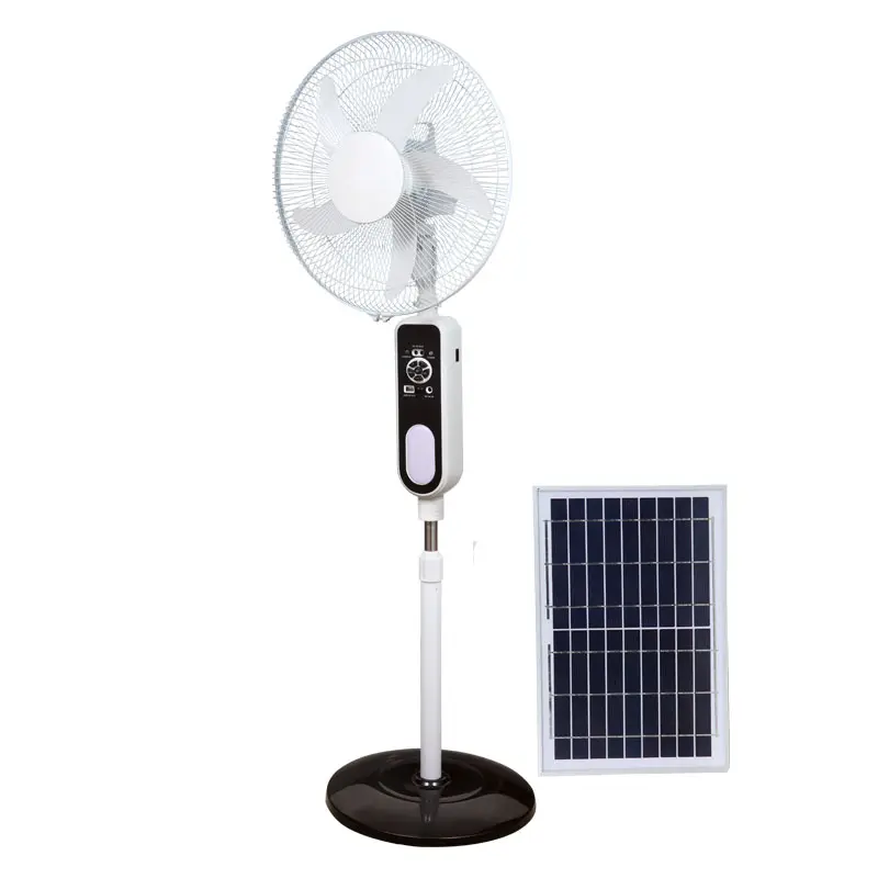 Brushless motor 18 inch rechargeable solar stand fan with lithium battery 10W 20W solar panel charging household fan
