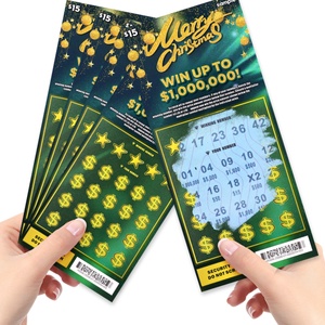 Tarjeta de Lotería Personalizada con Diseño Gratuito, Efecto de Estampado, Estilo Clásico Mega Millions, Tipo Rasca y Gana - Product Image 1