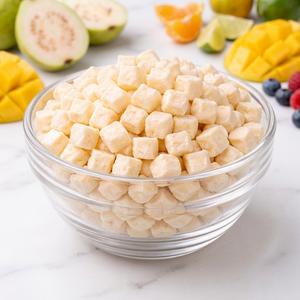 Cubes de goyave blanche lyophilisés végétariens de qualité supérieure, doux, naturels, sains, croustillants, en vrac, prêts à consommer - Product Image 6