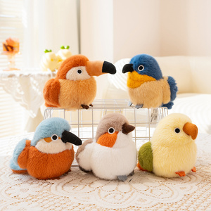 Groothandel op maat gemaakte pluche vogelspeelgoed, levensechte vogelpop, gewicht met bonen en PP-katoen, zacht speelgoed - Product Image 5