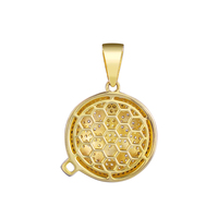 Bijoux Hip Hop Plaqué Or Iced Out Cubic Zircon Charms Pendentif émoticône en argent sterling 925 pour homme