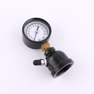 Manómetro de Presión de Gas con Carcasa de Hierro Negro de 2.0\" Tipo Copa de Vino con Conector de Cobre para Monitoreo de Presión en Tuberías - Product Image 2