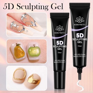 BORN PRETTY <span class=keywords><strong>Gel</strong></span> à ongles 3D transparent, <span class=keywords><strong>Gel</strong></span> sculptant 5D, <span class=keywords><strong>Colle</strong></span> à ongles pour le nail art DIY, le dessin, le moulage, la sculpture, la pose de pierres et la décoration - Product Image 2