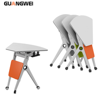 Ensemble de bureau et chaise pliants ergonomiques modernes GUANGWEI pour la formation en classe