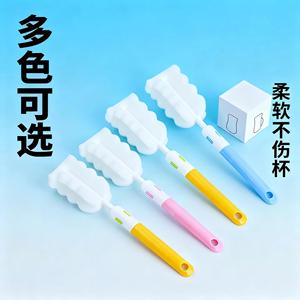 Long Handle Sponge Cup <b>Brush</b> Blue Foldable <b>Cleaning</b> <b>Brush</b> For Cup And Bottle - Product Image 5