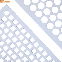 Tôle perforée décorative à trous carrés de 0,1 mm, 3 mm, 6 mm d'épaisseur, pour façade murale