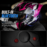 Casque de moto modulaire à double visière relevable homologué DOT en ABS avec système de ventilation 3D et aileron arrière amélioré