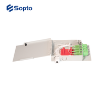 Boîte à bornes à fibres optiques de bureau Sopto 4 ports Simplex SC/Duplex LC Type Mini boîte de prise de bornes optiques FTTH