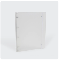 A4/A5/A6/A7/B5 Classeur de budget à feuilles mobiles PP clair Planners and Notebook Cover Rings Binder Cover With Elastic Band