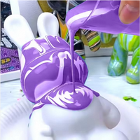24-Color 60ml Peinture acrylique Verser Fluide Art Set Violent Bear sur Mixed High Flow Paper Box Craft Product