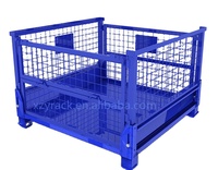 Cage à palettes pliable en fil métallique XZY, conteneur de stockage industriel empilable pour la logistique et la distribution en entrepôt
