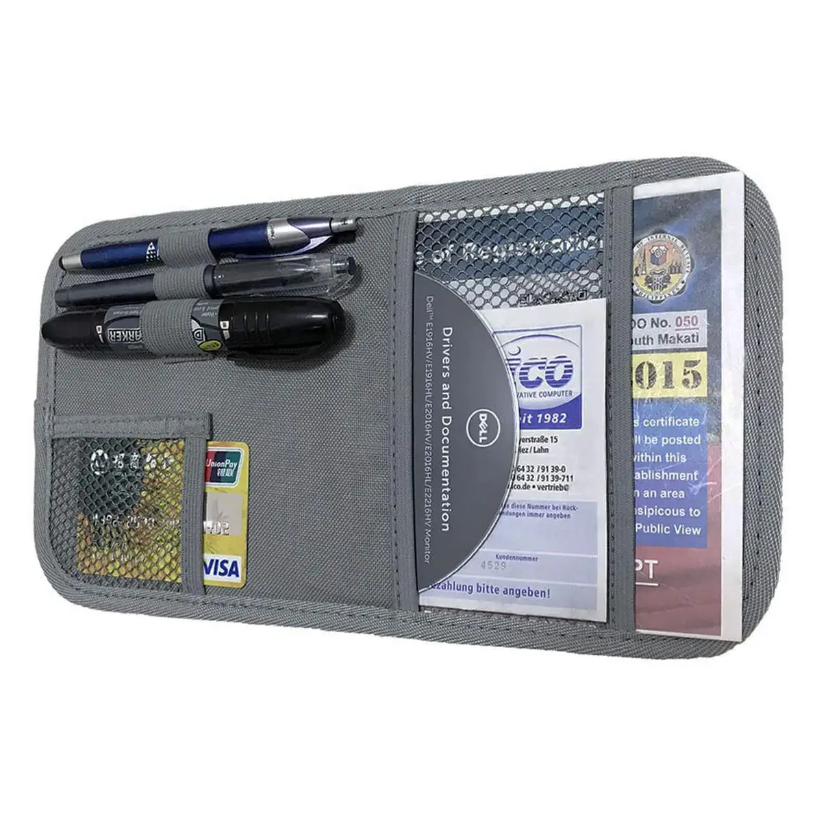 Waterproof Car Sun Visor Organizer Auto Visor Holder Interior Accessories Pocket Organizer Card Holder