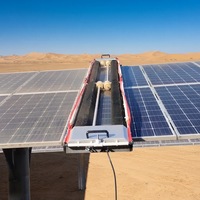 Robot de nettoyage automatique de panneaux solaires, type suspendu, machine de nettoyage photovoltaïque, laveur de panneaux solaires de type barre pour système photovoltaïque