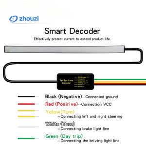 Tira de luces <span class=keywords><strong>LED</strong></span> <span class=keywords><strong>RGB</strong></span> para coche y motocicleta, señal de giro intermitente de fantasía, luz de freno decorativa multifuncional, 22cm, 12V - Product Image 5