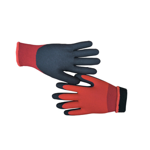 <span class=keywords><strong>Guanti</strong></span> da Lavoro Invernali in Nylon Acrilico Rosso 13 Gauge, Foderati in Pile, con Rivestimento in Nitrile Nero Sabbiato sul Palmo, Resistenti al Taglio ANSI A2, Antifreddo - Product Image 5
