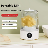 Nouvelle mini machine à laver en plastique alimentée par USB pour sous-vêtements et chaussettes, portable, semi-automatique, tout-en-un, lave-linge et sèche-linge pour la maison