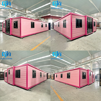 Maison Préfabriquée Prête à Habiter de Chine, 20 pieds, 40 pieds, 3 Chambres, Maison Mobile Pliable, Bâtiment Modulaire en Acier Conteneurisé