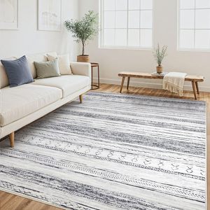 Grande tappeto morbido marocchino bohémien interno moquette lavabile Set tappeto salotto tavolo da pranzo arredamento casa ufficio fattoria - Product Image 2