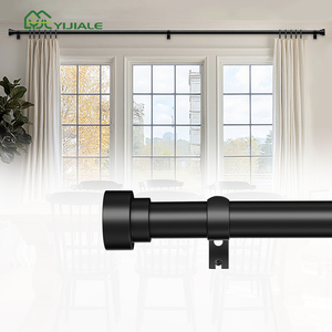 YIJIALE, Barra de Cortina Metálica Industrial Negra de 1 Pulgada, 0.46-0.71m, para el Hogar, Elección del Vendedor para Exportación - Product Image 1