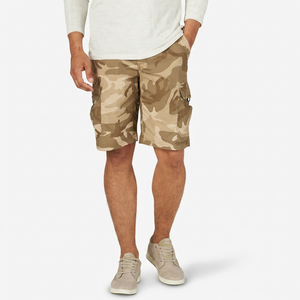 Shorts cargo camouflage pour homme, taille mi-haute, respirants, décontractés, en polyester et coton tissé, avec poches - Product Image 1