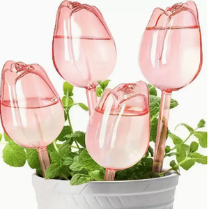 Arrosoir automatique en verre Yun Tulip, <span class=keywords><strong>outil</strong></span> pour <span class=keywords><strong>jardinier</strong></span> paresseux, arroseur goutte à goutte pour plantes en pot et fournitures <span class=keywords><strong>d</strong></span>'irrigation de jardin - Product Image 1