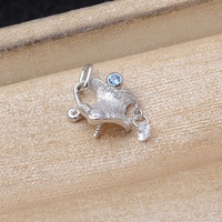 Pendentif en argent S925 avec couronne et perle, cage creuse, médaillon ouvrable, compatible avec perles lâches de 10-11 mm, fournitures de fabrication de bijoux DIY