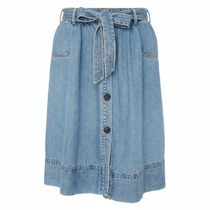 Jupes longues en jean d'hiver pour femmes Champ King, détails boutonnés, tendance, décontractées, écologiques, pour styles de festival 2025 - Product Image 1