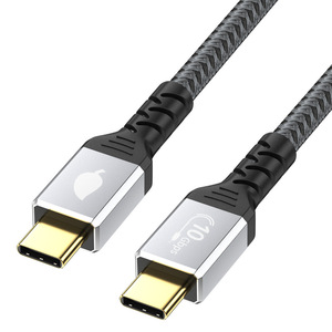 Cable de datos tipo C a tipo C, 10 Gbps, 60 W, cable trenzado de carga rápida para portátiles y teléfonos - Product Image 2