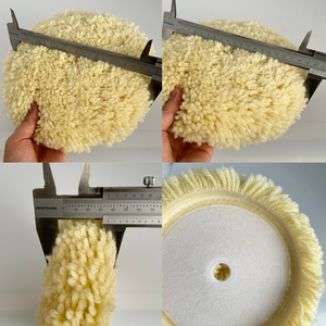 7in OEM Sealing Edge 100% Lã Polimento <span class=keywords><strong>Pad</strong></span> Alta Qualidade Único Lado Lã Torção Disco De Corte com Borla para Corpo Do Carro Lustro - Product Image 4