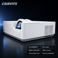 Projecteur à courte focale CAAVITS OEM 0.52 4000 Lumens WXGA DLP Smart Laser pour salles de conférence avec Android 11
