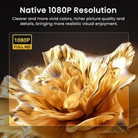 Mini projecteur portable Full HD 1080P natif 250 lumens avec prise en charge 4K, haut-parleur intégré, compatible Smartphone/USB/AV Fire Stick PS5