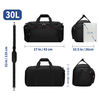 Sac de sport imperméable, sac de voyage multi-poches verrouillable pour le sport et les voyages en avion