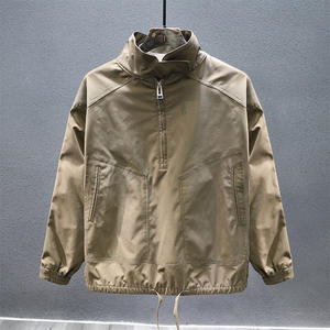 Veste décontractée pour homme grande <span class=keywords><strong>taille</strong></span> style vintage marron <span class=keywords><strong>café</strong></span>, vente en gros d'usine, veste d'automne style américain - Product Image 2