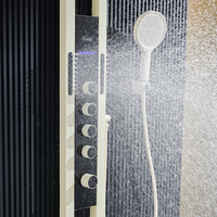 Ensemble de douche multifonction chaud froid pulvérisation de pluie panneau de douche en acier inoxydable pour salle de bain intelligente