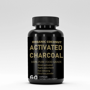 Compléments Détox Naturels : Capsules de Charbon Actif en Poudre d'Extrait de Coques de Noix de Coco 100% Naturelles - Product Image 1