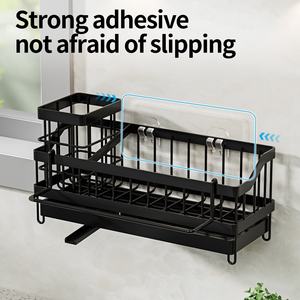 Support de rangement pour évier de cuisine en métal à un niveau support de vidange pour piscine éponge panier de chiffon <span class=keywords><strong>vaisselle</strong></span> <span class=keywords><strong>liquide</strong></span> <span class=keywords><strong>vaisselle</strong></span> <span class=keywords><strong>vaisselle</strong></span> - Product Image 3