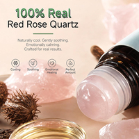 60 ml Huile de ricin et d'encens naturelle pressée à froid, nourrissante et hydratante, avec applicateur à bille en quartz rose pour la peau, les cheveux et le cuir chevelu