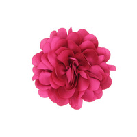 Fleur en tissu mousseline faite à la main avec dos en feutre, multicolore, pour décoration de vêtements et cheveux, en stock