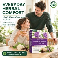 Tisane Naturelle de Champignons Crinière de Lion et Clou de Girofle – Bien-être Digestif, Soin Apaisant, Boisson Herbal, Nettoyage et Confort Abdominal, Infusion Botanique Santé