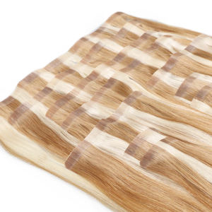 Etiqueta Privada al por mayor Clip resaltado Popular <span class=keywords><strong>en</strong></span> el cabello, cutícula humana Remy Clip <span class=keywords><strong>en</strong></span> PU extensión de cabello de trama - Product Image 3