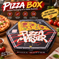 LongXiang Vente en gros de boîtes à pizza isothermes noires personnalisées de 6 à 12 pouces, recyclables et adaptées aux aliments, avec impression couleur