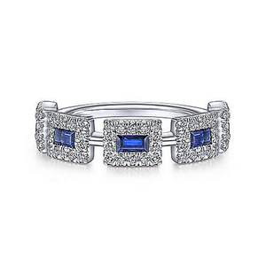 Anello di Fidanzamento con Gemma Quadrata Blu per Donne, Elegante Gioiello da Dito alla Moda - Product Image 3