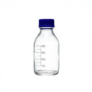 Flacon à réactifs en verre à col large 500 ml, bouchon bleu, flacon de laboratoire transparent en borosilicate pour le stockage de produits chimiques, marque MAYALAB, modèle MGRB5 - Product Image 4