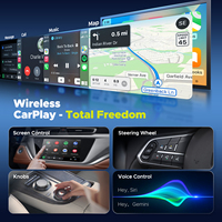 Adaptador Inalámbrico CarPlay 4 en 1 LAMTTO con Android Auto para Transmitir Netflix/YouTube/TikTok, Pantalla Dividida