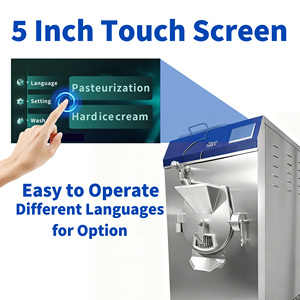 Mvckyi 60L/H 業務用アイスクリームマシン、商業用ジェラートマシン、低温殺菌装置付きコンボバッチフリーザーマシン、アイスクリームメーカー - Product Image 4