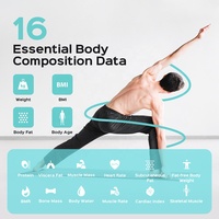 Pèse-personne intelligent en verre trempé pour l'application Fitdays, synchronisation, arrêt automatique, haute précision, pèse-personne numérique pour salle de bain, poids, IMC, masse musculaire